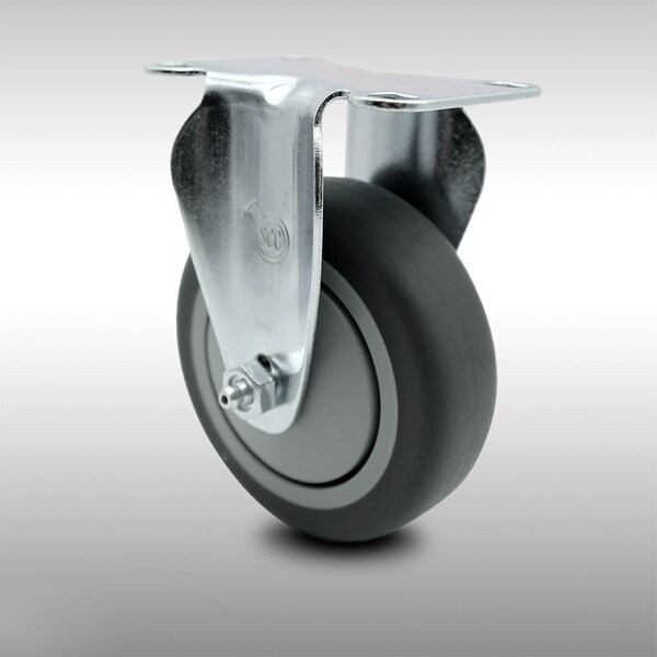 Service Caster 5 Inch SS Thermoplastic Rubber Wheel Rigid Top Plate Caster SCC-SS20R514-TPRB - main